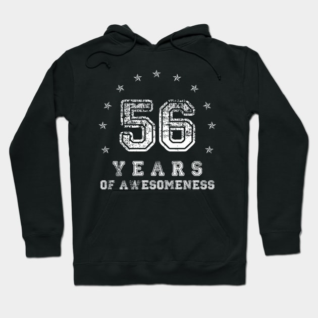 Vintage 56 years of awesomeness Hoodie by opippi